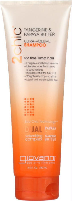 Giovanni Cosmetics: Tangerine & Papaya Butter Ultra-volume Shampoo, 8.5 Oz