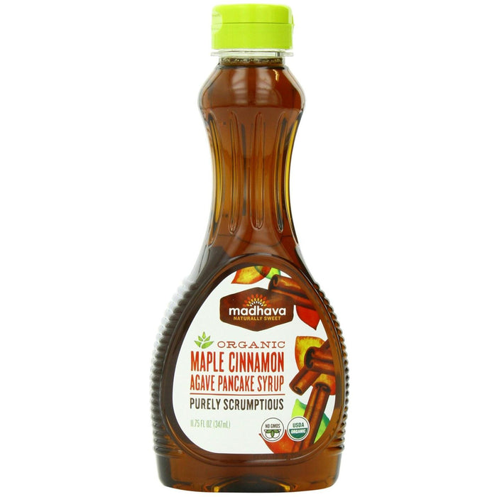 Madhava: Organic Maple Cinnamon Agave Pancake Syrup, 11.75 Oz