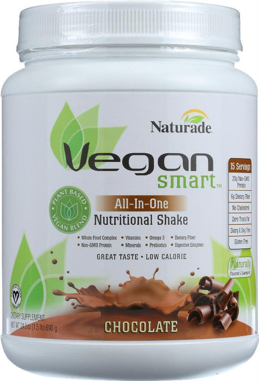 Naturade: Vegansmart All-in-one Nutritional Shake Chocolate, 24.3 Oz