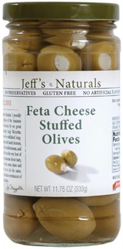 Jeff's Naturals: Stuffed Olives Feta Cheese, 11.75 Oz