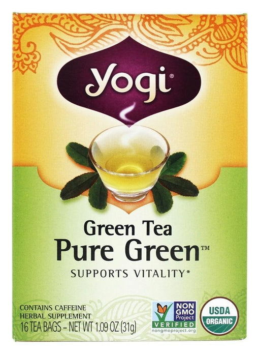 Yogi Teas: Organic Green Tea Pure Green, 16 Tea Bags