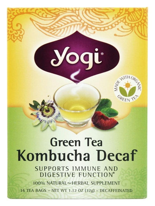 Yogi Tea: Herbal Green Tea Kombucha Decaf, 16 Tea Bags