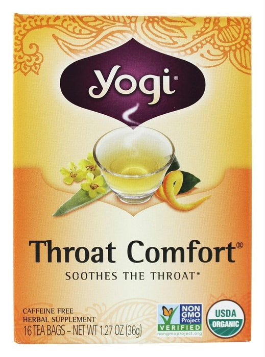 Yogi Tea: Organic Throat Comfort Caffeine Free, 16 Tea Bags