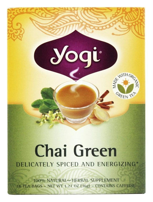 Yogi Teas: Chai Green Tea Delicately Spiced And Energizing, 16 Tea Bags