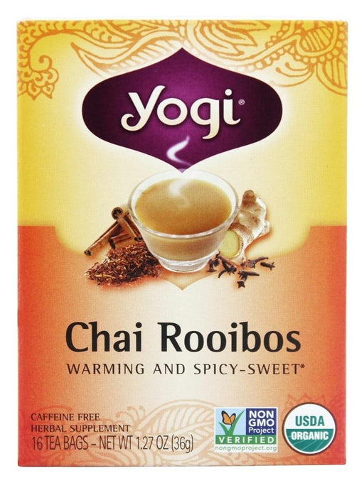 Yogi Teas: Organic Chai Rooibos Warming Spicy-sweet, 16 Tea Bags