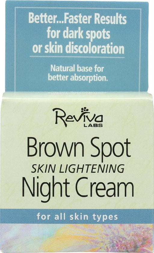 Reviva Labs: Brown Spot Skin Lightening Night Cream, 1.5 Oz