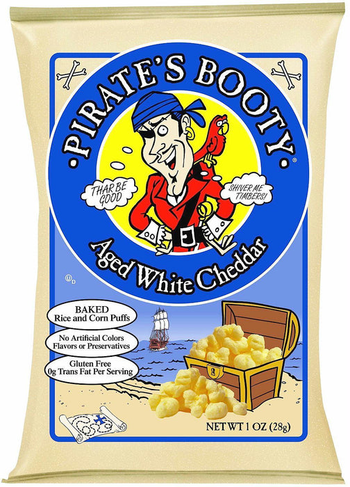 Pirate's Booty: Aged White Cheddar Puffs Cheese Snacks, 1 Oz