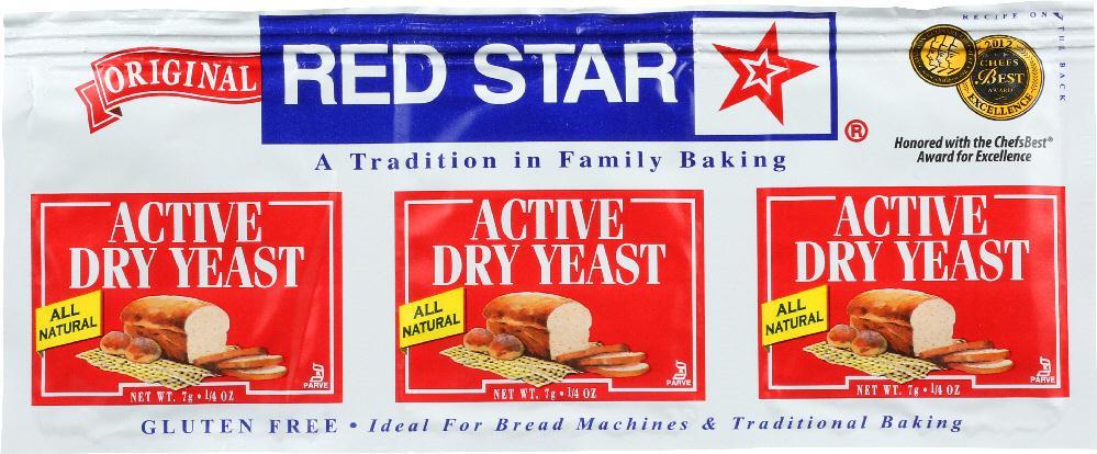 Red Star: Active Dry Yeast Gluten Free 3 Packs, 0.75 Oz