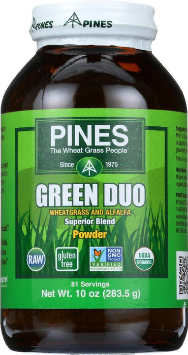 Pines Internatinal: Green Duo Organic Powder, 10 Oz