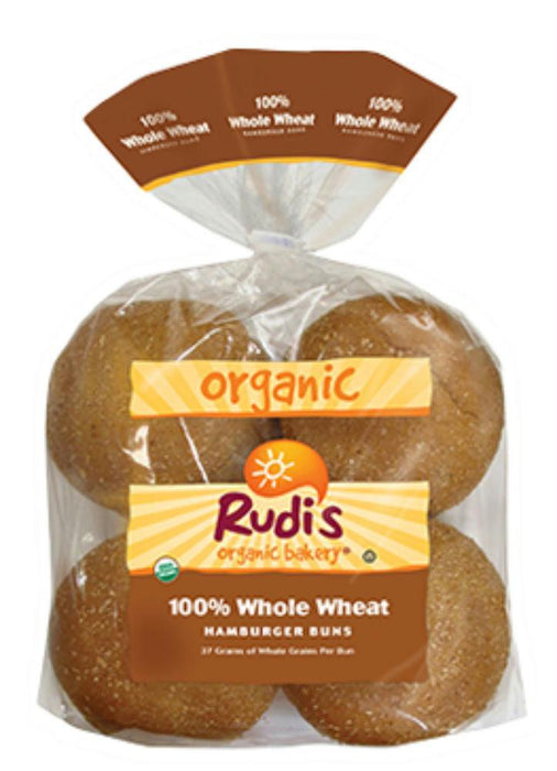 Rudi's: Organic Bakery Organic 100% Whole Wheat Buns, 18 Oz