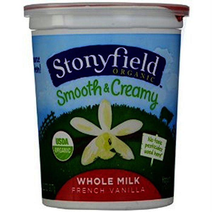 Stonyfield: Organic Yogurt Whole Milk French Vanilla, 32 Oz