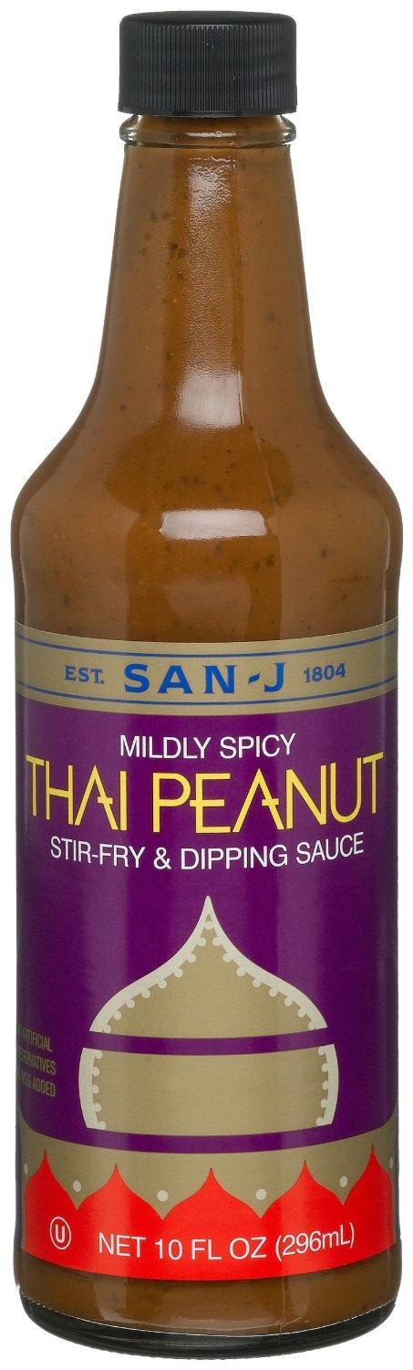 San-j: Mildly Spicy Thai Peanut Stir-fry & Dipping Sauce, 10 Oz