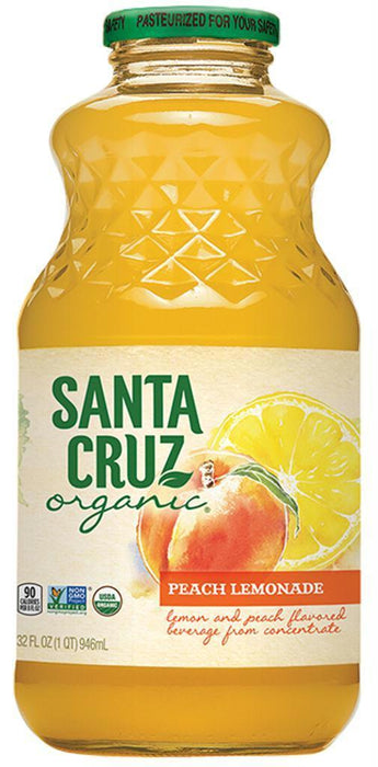 Santa Cruz: Organic Peach Lemonade, 32 Oz