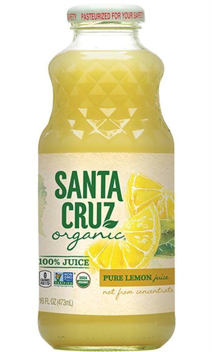 Santa Cruz: Organic Pure Lemon Juice, 16 Oz