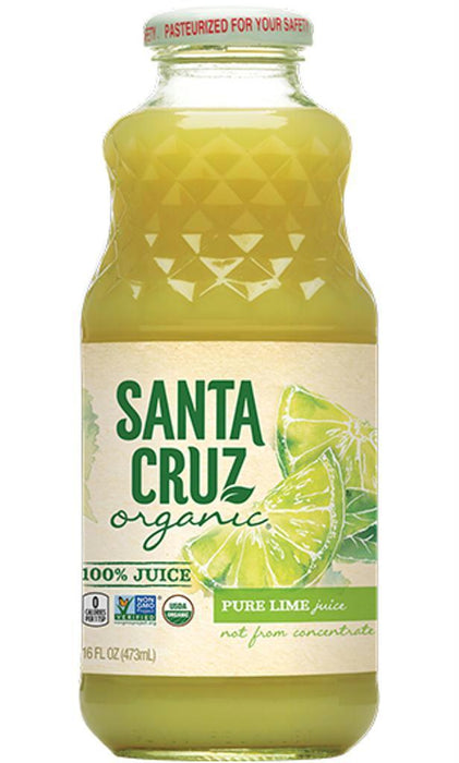 Santa Cruz: Organic Pure Lime Juice, 16 Oz