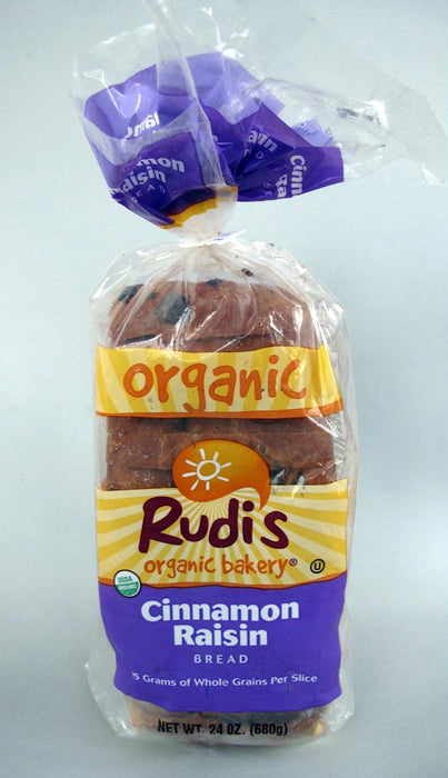 Rudis: Organic Bakery Organic Cinnamon Raisin Bread, 24 Oz