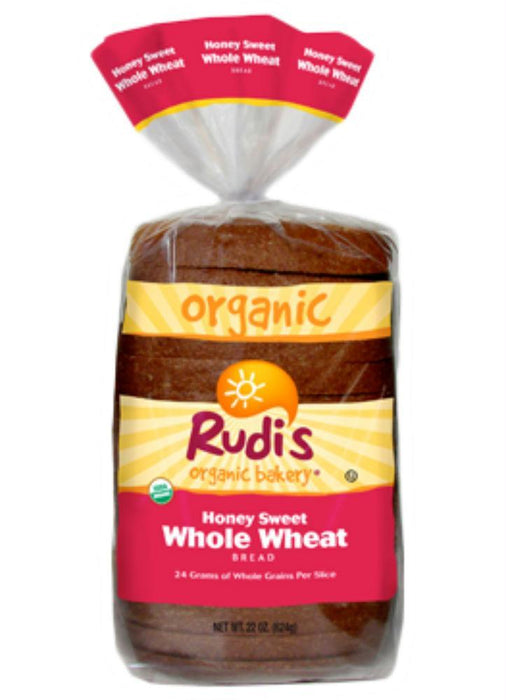 Rudis: Organic Bakery Organic Honey Sweet Whole Wheat Sandwich Bread, 22 Oz