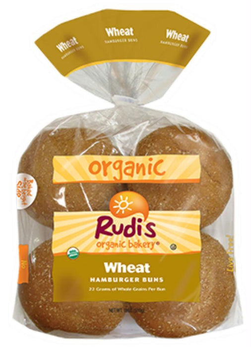 Rudis: Organic Bakery Organic Wheat Hamburger Buns, 18 Oz