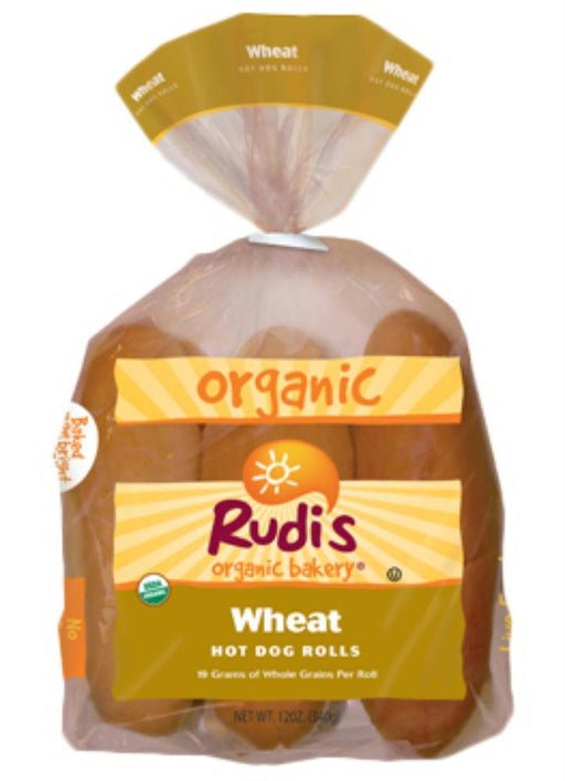 Rudis: Organic Bakery Organic Wheat Hot Dog Rolls, 12 Oz