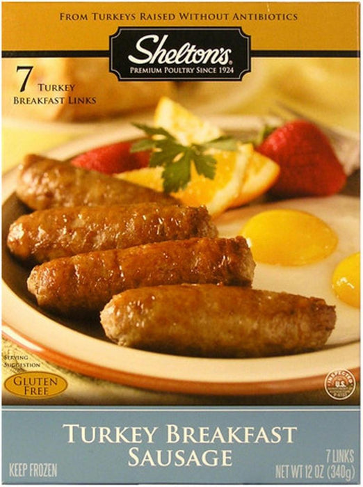 Shelton's Poultry: Turkey Breakfast Sausage, 12 Oz