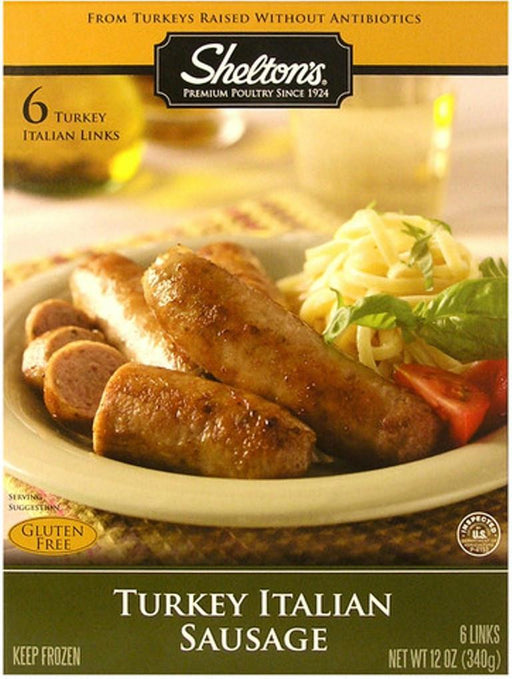 Shelton's Poultry: Turkey Italian Sausage, 12 Oz