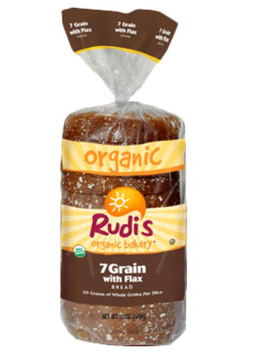 Rudis: Organic Bakery Organic 7 Grain With Flax Bread, 20 Oz