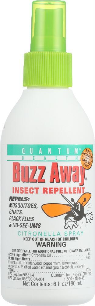 Quantum Health: Buzz Away Insect Repellent Citronella Spray, 6 Oz