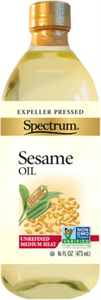 Spectrum Naturals: Sesame Oil Unrefined, 16 Oz