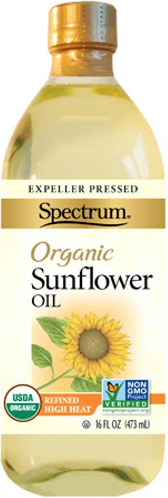 Spectrum Naturals: Organic Refined Sunflower Oil High Heat, 16 Oz