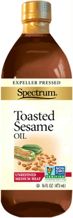 Spectrum Naturals: Toasted Sesame Oil Unrefined, 16 Oz