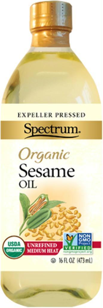 Spectrum Naturals: Organic Sesame Oil Unrefined, 16 Oz