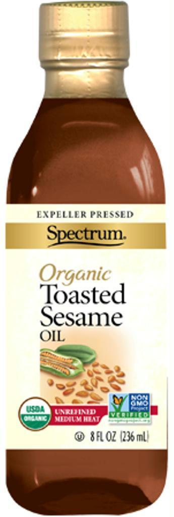 Spectrum Naturals: Organic Toasted Sesame Oil Unrefined, 8 Oz