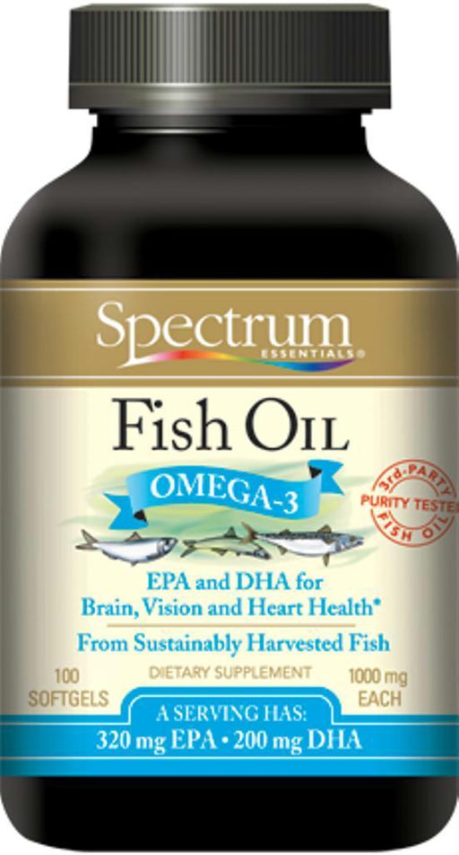 Spectrum Essential: Fish Oil Omega-3 1000 Mg, 100 Softgels