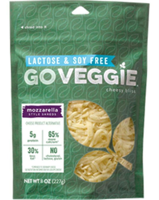 Go Veggie: Rice Lactose Free And Soy Free Cheese Alternative Mozzarella Flavor Shreds, 8 Oz