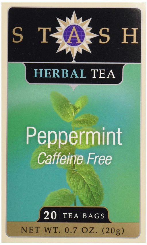 Stash Tea: Premium Peppermint Herbal Tea Caffeine Free 20 Tea Bags, 0.7 Oz