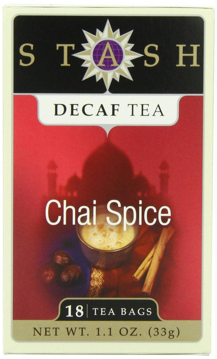 Stash Tea: Decaf Tea Chai Spice 18 Tea Bags, 1.1 Oz