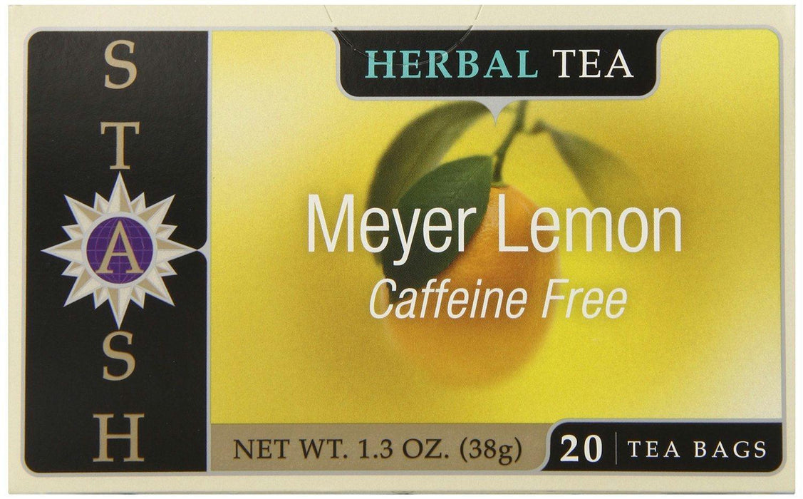 Stash Tea: Herbal Tea Caffeine Free Meyer Lemon 20 Tea Bags, 1.3 Oz