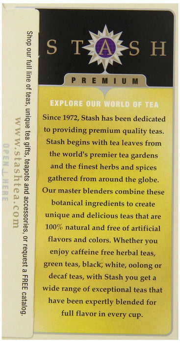 Stash Tea: Herbal Tea Caffeine Free Meyer Lemon 20 Tea Bags, 1.3 Oz