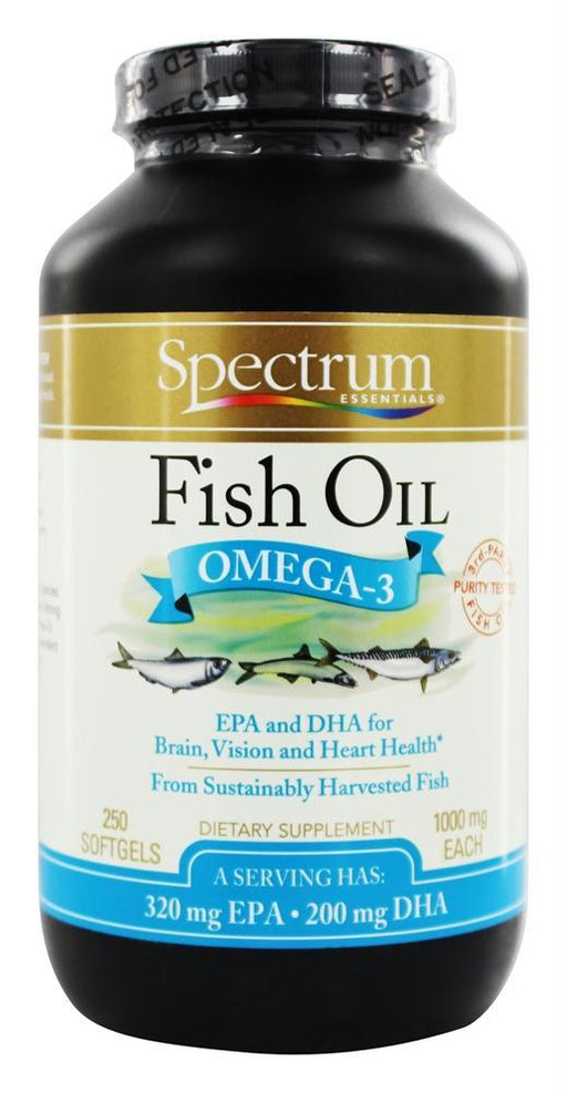 Spectrum Essential: Fish Oil Omega-3 1000 Mg, 250 Softgels