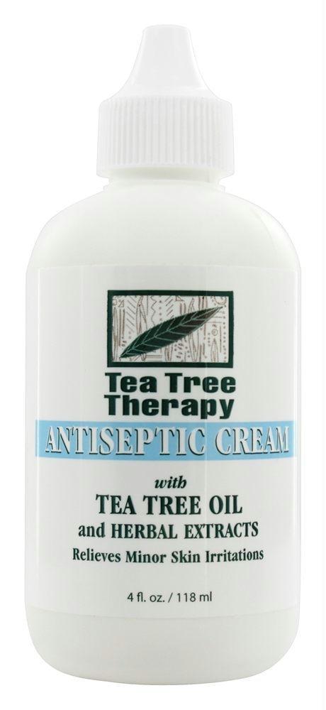 Tea Tree Therapy: Antiseptic Cream With Tea Tree Oil And Herbal Extracts, 4 Oz