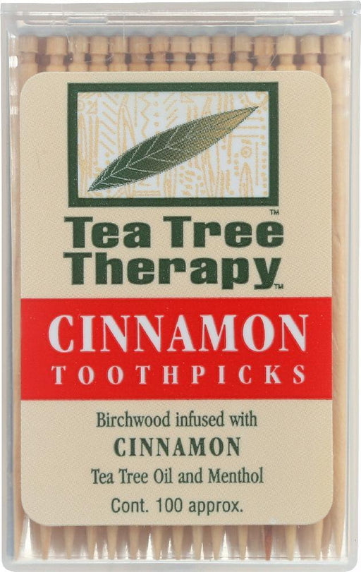 Tea Tree Therapy" Cinnamon Toothpicks, 100 Tootpicks