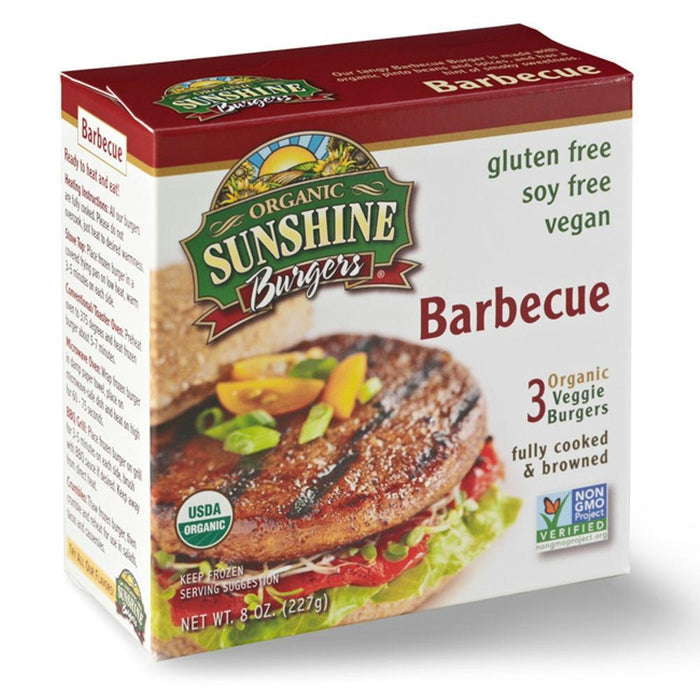 Sunshine Burger: Organic Barbecue Veggie Burger, 8 Oz