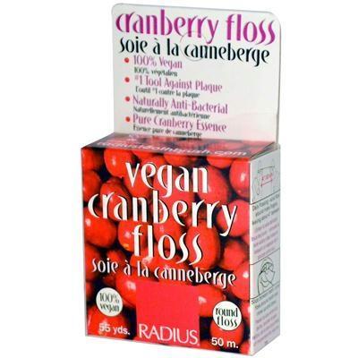 Radius: Vegan Xylitol Cranberry Floss, 55 Yards