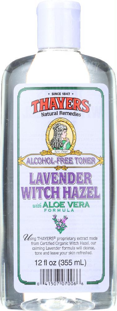 Thayers: Witch Hazel With Aloe Vera Formula Lavender Alcohol Free Toner, 12 Oz