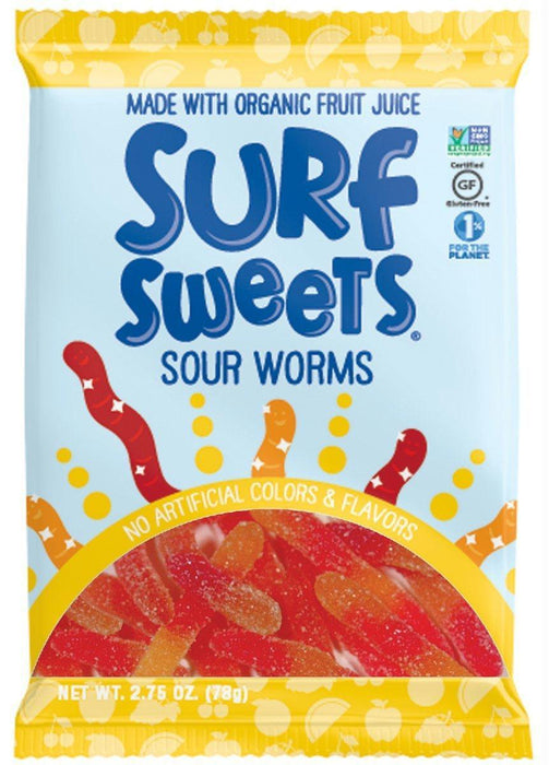 Surf Sweets: Organic Sour Worms, 2.75 Oz