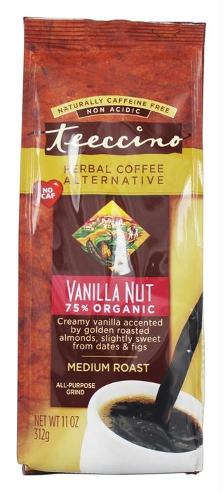 Teeccino: Mediterranean Herbal Coffee Medium Roast Caffeine Free Vanilla Nut, 11 Oz