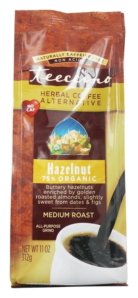 Teeccino: Mediterranean Herbal Coffee Hazelnut Medium Roast Caffeine Free, 11 Oz