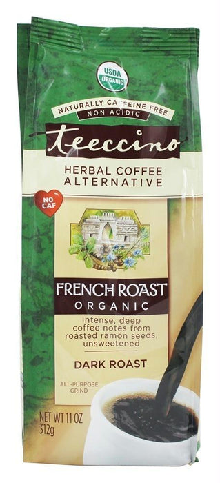 Teeccino: Organic Herbal Coffee Alternative French Roast Caffeine Free, 11 Oz