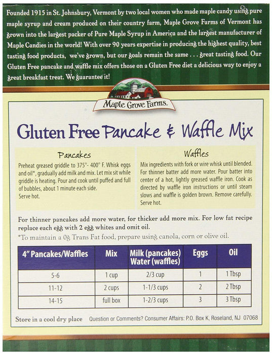 Maple Grove: Farms Gluten Free Pancake And Waffle Mix, 16 Oz