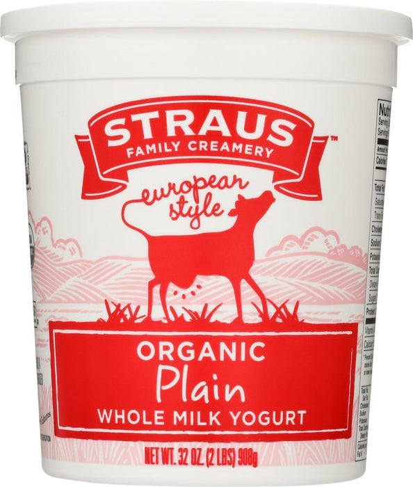 Straus: Yogurt Whole Plain (32.000 Oz)